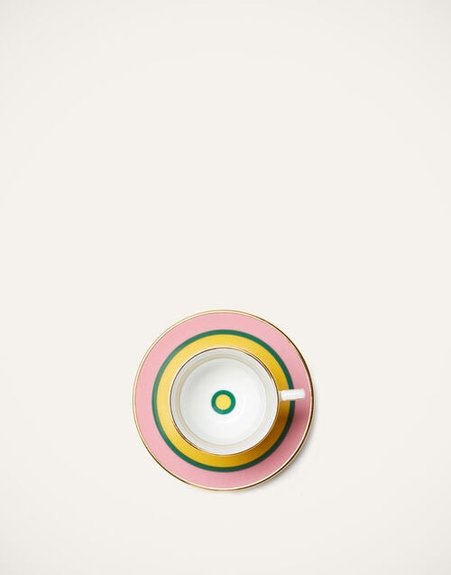 La Doublej Espresso Cup & Saucer Set Of 2 Rainbow Giallo In Porcelain