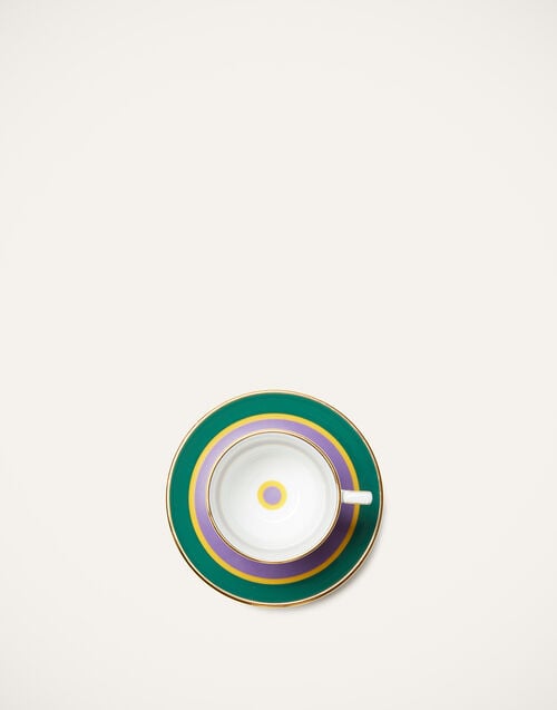 La Doublej Espresso Cup & Saucer Set Of 2 Rainbow Viola In Porcelain