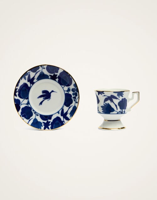 La Doublej Espresso Cup Set Of 2 Wildbird Blue In Porcelain