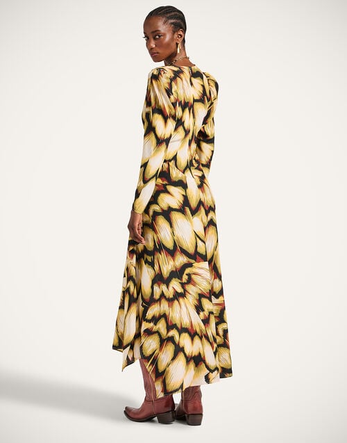 La Doublej Femme Dress Monarch Black In Crepe De Chine