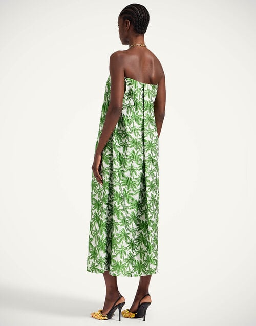 La Doublej Filter Dress Tropicana White In Jacquard Matelassé