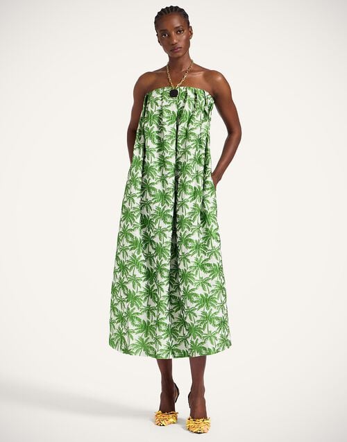 La Doublej Filter Dress Tropicana White In Jacquard Matelassé