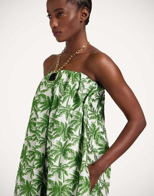 La Doublej Filter Dress Tropicana White In Jacquard Matelassé