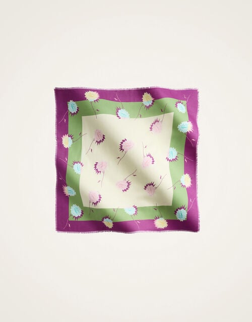 La Doublej Foulard 120 Derby Placée Multicolor In Modal Silk