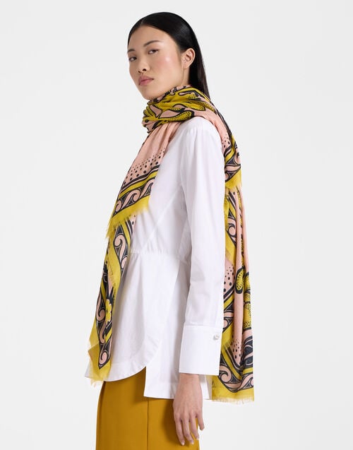 La Doublej Foulard 140 Herald Fuchsia In Modal Silk