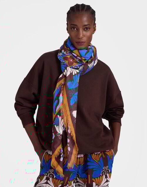 la doublej Foulard 140 Palazzo Light Blue in Modal Silk