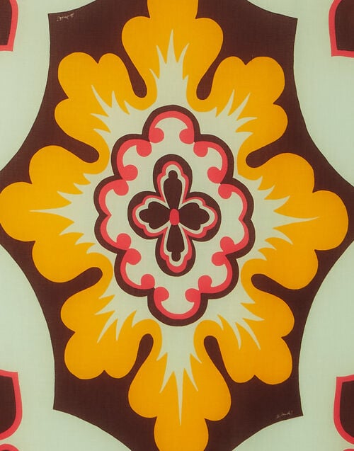 La Doublej Foulard 140 Palazzo Yellow In Modal Silk