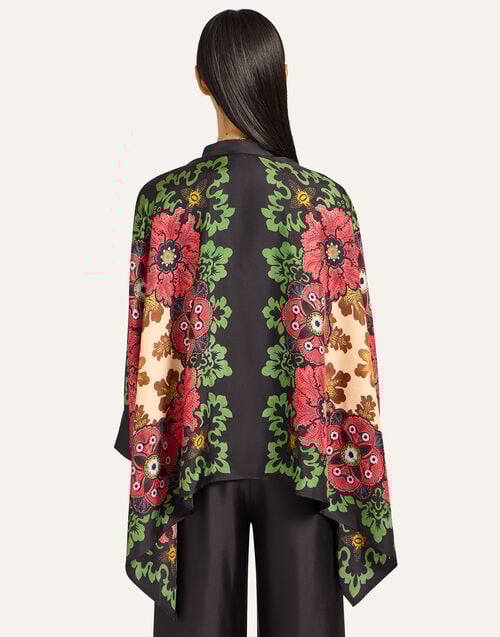 La Doublej Foulard Shirt Bounty Placée Red In Silk Twill