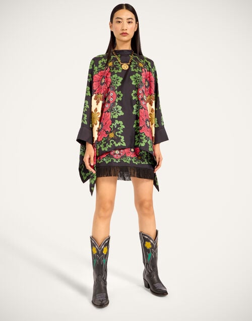 La Doublej Foulard Shirt Bounty Placée Red In Silk Twill