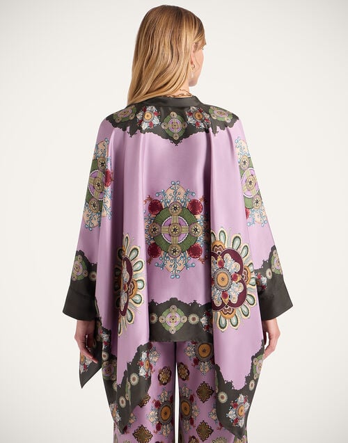 La Doublej Foulard Shirt Nucleus Placée Dusty Pink In Silk Twill