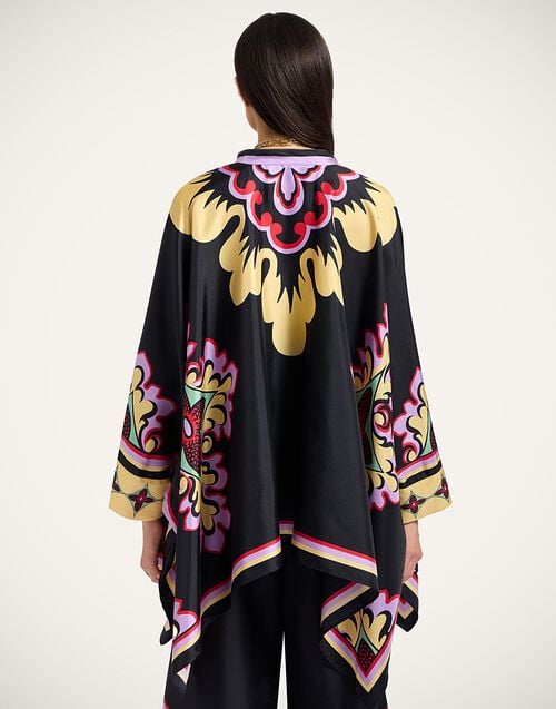 La Doublej Foulard Shirt Palazzo Placée Lilac In Silk Twill