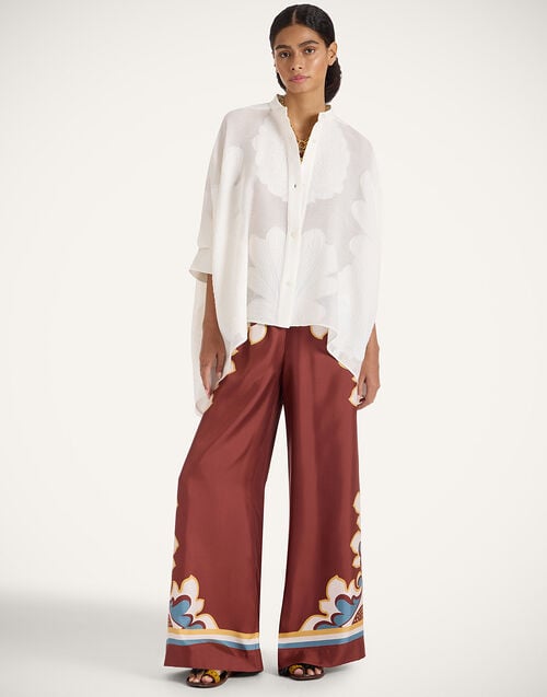 La Doublej Foulard Shirt Pineapple Lace In Jacquard