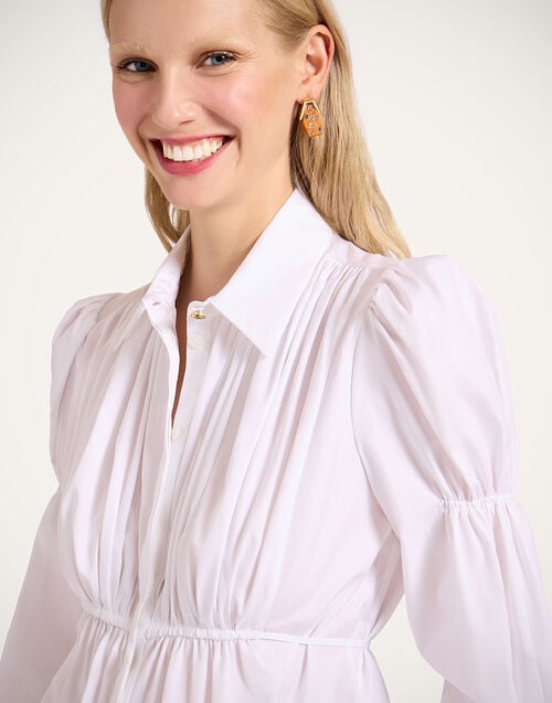 La Doublej Franca Shirt Solid White In Tailor Poplin