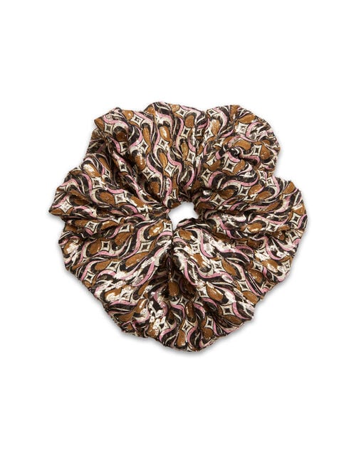 La Doublej Giga Scrunchie Jive Pink In Lurex Fil Coupé