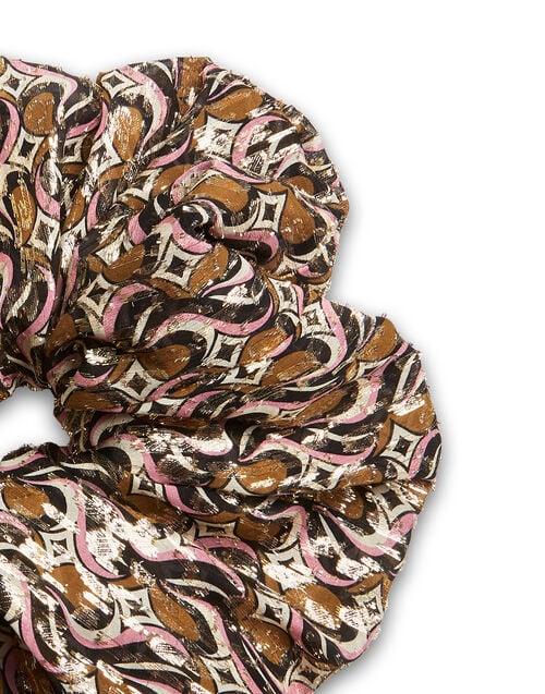 La Doublej Giga Scrunchie Jive Pink In Lurex Fil Coupé
