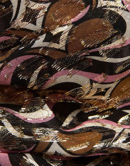 La Doublej Giga Scrunchie Jive Pink In Lurex Fil Coupé