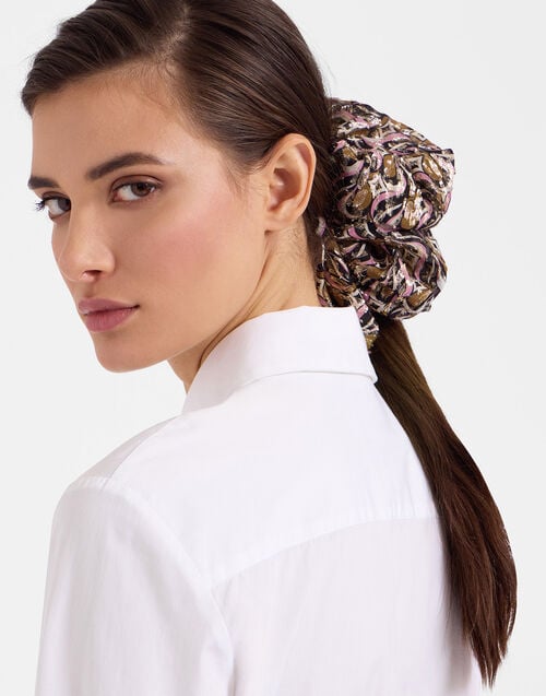 la doublej Giga Scrunchie Jive Pink in Lurex Fil Coupé