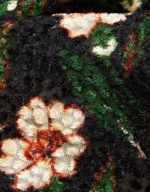 La Doublej Giga Scrunchie Mayfair Black In Devore Velvet