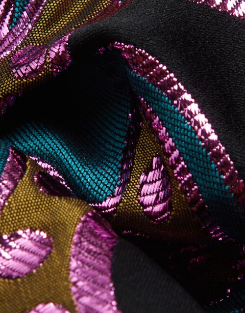 La Doublej Giga Scrunchie Spritz Blue Petrol In Jacquard