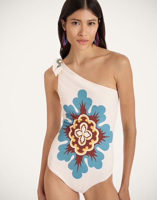 La Doublej Goddess Suit Palazzo Placée Chocolate In Supreme Lycra