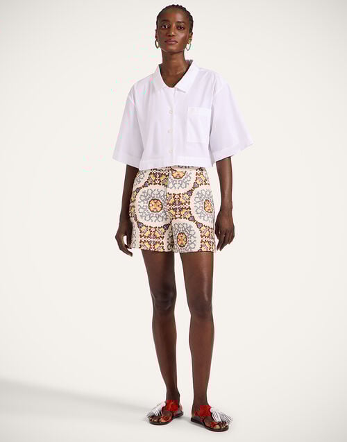 La Doublej Good Butt Shorts Ballata Ivory In Rustic Cotton