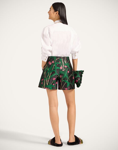 La Doublej Good Butt Shorts Bamboo Black In Jacquard