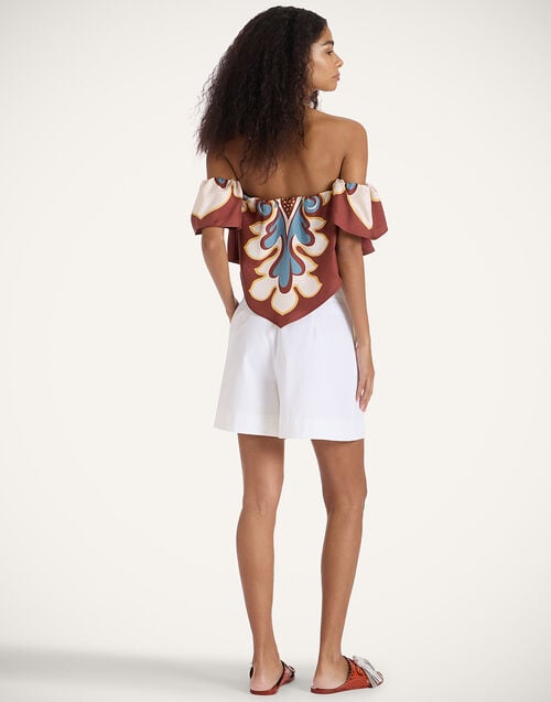 La Doublej Good Butt Shorts Solid White In Crisp Cotton