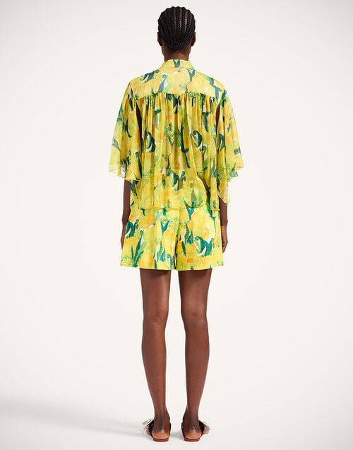 La Doublej Good Butt Shorts Zesty Yellow In Rustic Cotton