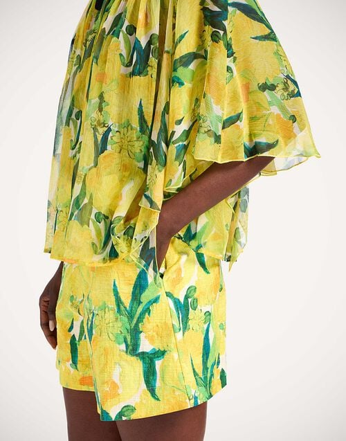 La Doublej Good Butt Shorts Zesty Yellow In Rustic Cotton