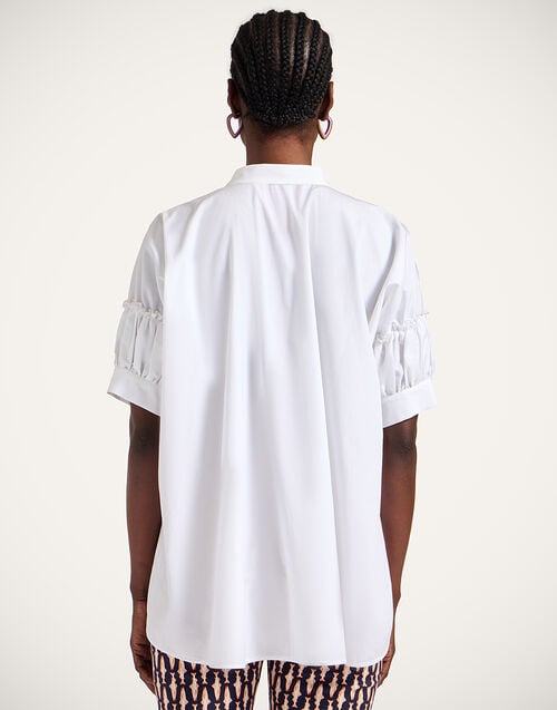La Doublej Grace Shirt Solid White In Tailor Poplin