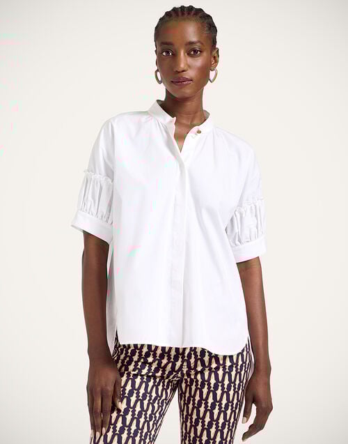 La Doublej Grace Shirt Solid White In Tailor Poplin