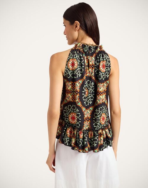 La Doublej Granita Top Ballata Black In Summer Poplin