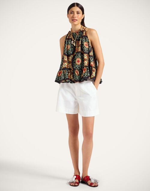 La Doublej Granita Top Ballata Black In Summer Poplin