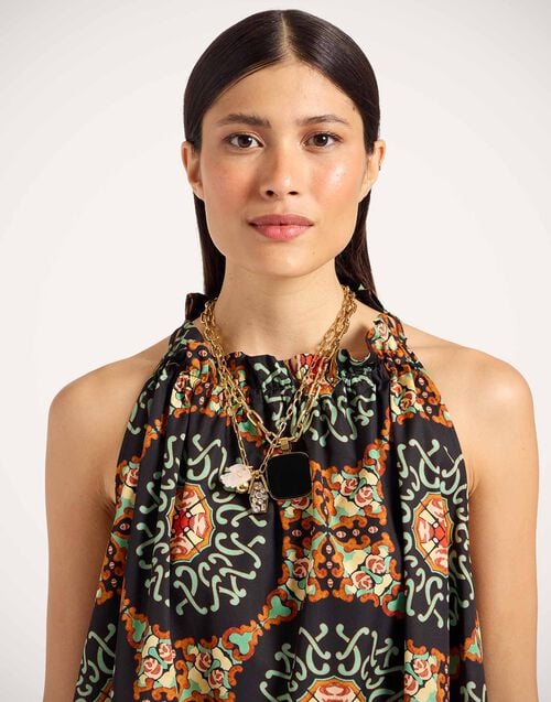 La Doublej Granita Top Ballata Black In Summer Poplin