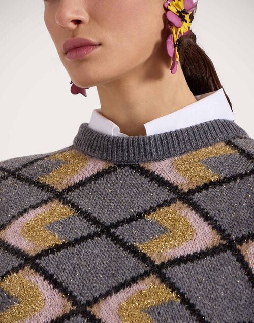 La Doublej Half-Light Gilet Half-Light Grey In Jacquard