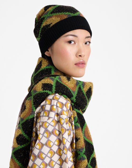 la doublej Half-Light Hat Half-Light Black in Jacquard