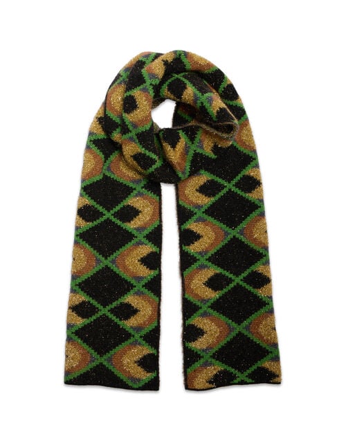 La Doublej Half-Light Scarf Half-Light Black In Jacquard