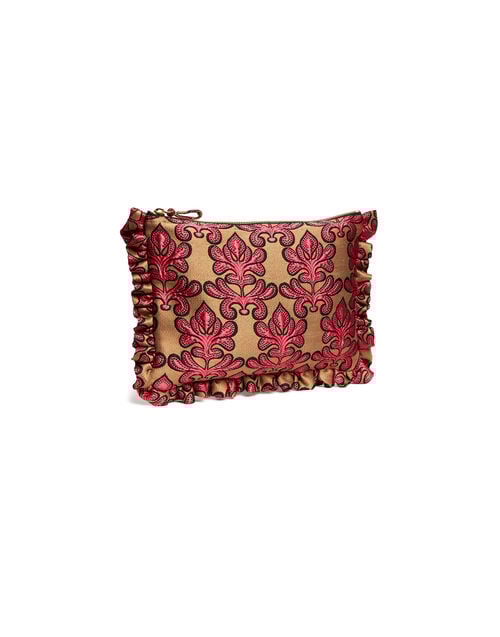 La Doublej Hand Pochette Herald Fuchsia In Jacquard
