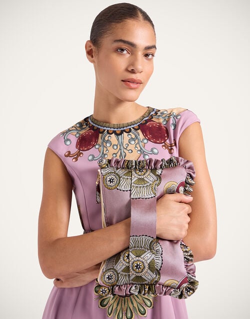 La Doublej Hand Pochette Nucleus Dusty Pink In Nucleus Jacquard