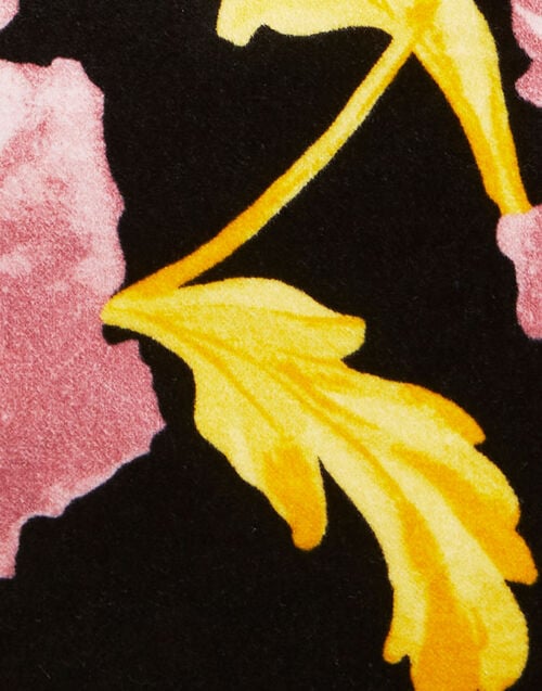 La Doublej Hand Pochette Sylph Black In Cotton Velvet