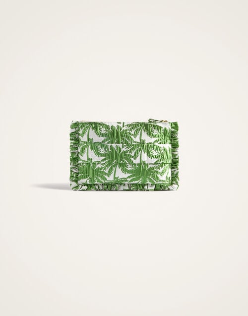 La Doublej Hand Pochette Tropicana White In Jacquard Matelassé