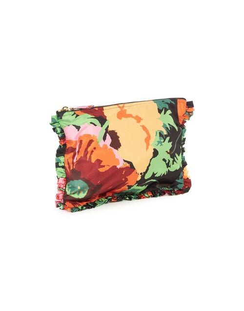 La Doublej Hand Pochette Wonderland Black In Light Faille