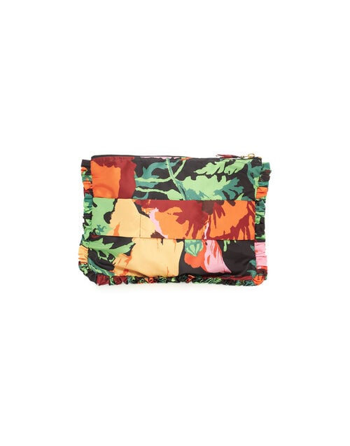 La Doublej Hand Pochette Wonderland Black In Light Faille