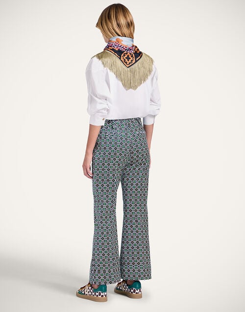 La Doublej Hendrix Pants Byte Micro Green In Cotton Velvet