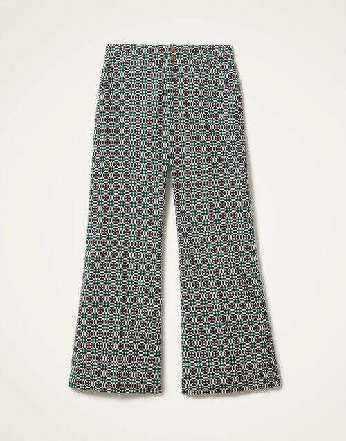 La Doublej Hendrix Pants Byte Micro Green In Cotton Velvet