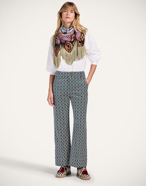 la doublej Hendrix Pants Byte Micro Green in Cotton Velvet