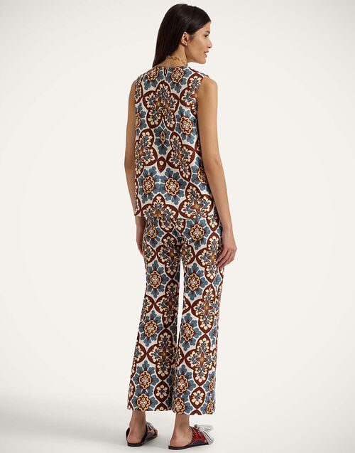 La Doublej Hendrix Pants Palazzo Chocolate In Rustic Cotton