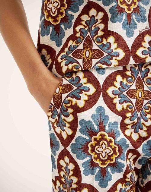 La Doublej Hendrix Pants Palazzo Chocolate In Rustic Cotton