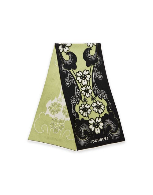 La Doublej Herald Scarf 50 Mayfair Black In Wool Silk