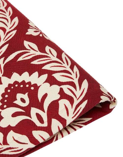 La Doublej Herringbone Placemat Set Of 2 Garland Bordeaux In Cotton Chevron